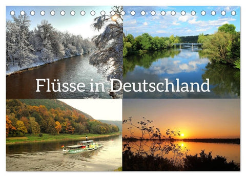 Flüsse in Deutschland (Tischkalender 2027 DIN A5 quer), CALVENDO Monatskalender