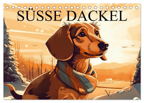 Dackel (Tischkalender 2027 DIN A5 quer), CALVENDO Monatskalender