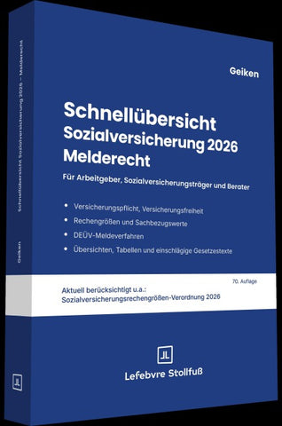 Schnellübersicht Sozialversicherung 2026 Melderecht