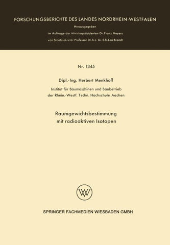 Raumgewichtsbestimmung mit radioaktiven Isotopen