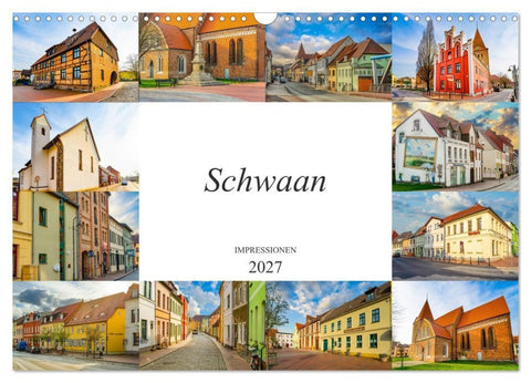 Schwaan Impressionen (Wandkalender 2027 DIN A3 quer), CALVENDO Monatskalender