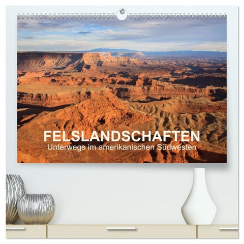 Felslandschaften (hochwertiger Premium Wandkalender 2027 DIN A2 quer), Kunstdruck in Hochglanz