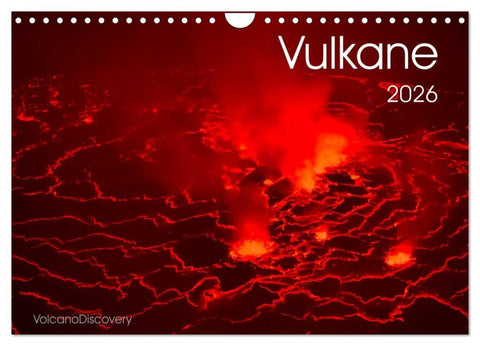 Vulkane 2026 (Wandkalender 2026 DIN A4 quer), CALVENDO Monatskalender