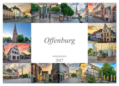 Offenburg Impressionen (Wandkalender 2027 DIN A2 quer), CALVENDO Monatskalender