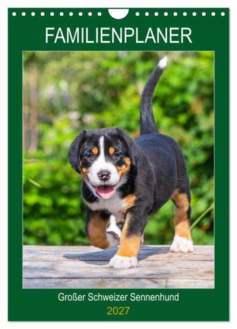 Familienplaner Großer Schweizer Sennenhund (Wandkalender 2027 DIN A4 hoch), CALVENDO Monatskalender