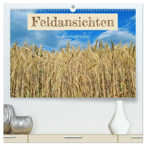 Feldansichten (hochwertiger Premium Wandkalender 2026 DIN A2 quer), Kunstdruck in Hochglanz