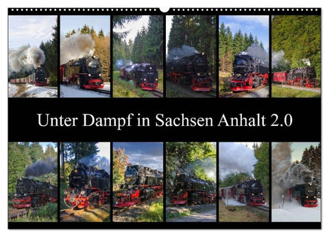 Unter Dampf in Sachsen Anhalt 2.0 (Wandkalender 2027 DIN A2 quer), CALVENDO Monatskalender