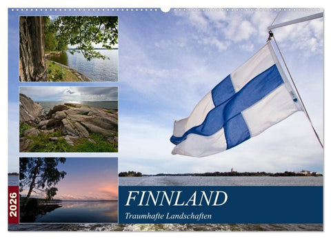 FINNLAND Traumhafte Landschaften (Wandkalender 2026 DIN A2 quer), CALVENDO Monatskalender
