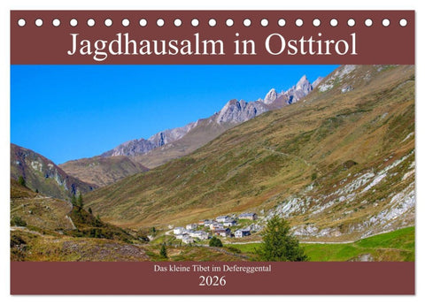 Jagdhausalm in Osttirol (Tischkalender 2026 DIN A5 quer), CALVENDO Monatskalender