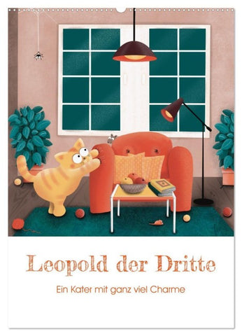LEOPOLD DER DRITTE - Ein Kater mit ganz viel Charme (Wandkalender 2027 DIN A2 hoch), CALVENDO Monatskalender