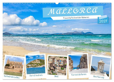 Mallorca - Traumhafte Insel der Balearen (Wandkalender 2027 DIN A2 quer), CALVENDO Monatskalender