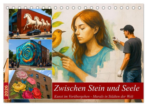 Zwischen Stein und Seele (Tischkalender 2026 DIN A5 quer), CALVENDO Monatskalender
