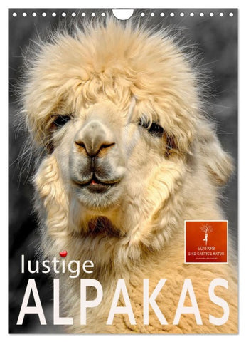 Lustige Alpakas (Wandkalender 2026 DIN A4 hoch), CALVENDO Monatskalender