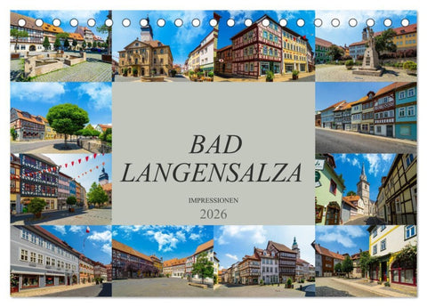 Bad Langensalza Impressionen (Tischkalender 2026 DIN A5 quer), CALVENDO Monatskalender