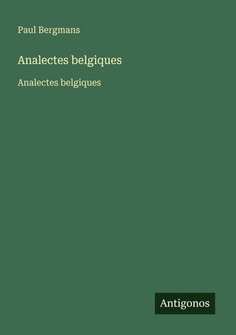 Analectes belgiques