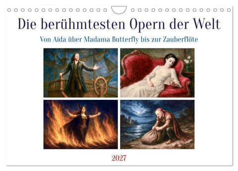 Die berühmtesten Opern der Welt (Wandkalender 2027 DIN A4 quer), CALVENDO Monatskalender
