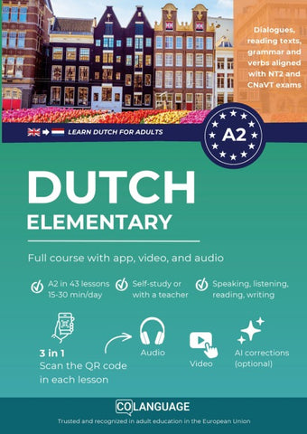 Dutch A2 elementary: full course with app, video, and audio
