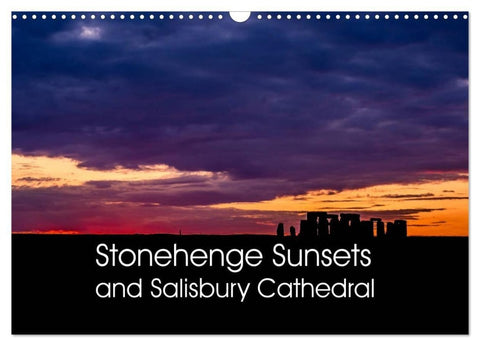 Stonehenge Sunsets & Salisbury Cathedral (Wall Calendar 2027 DIN A3 landscape), CALVENDO 12 Month Wall Calendar