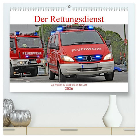 Der Rettungsdienst (hochwertiger Premium Wandkalender 2026 DIN A2 quer), Kunstdruck in Hochglanz