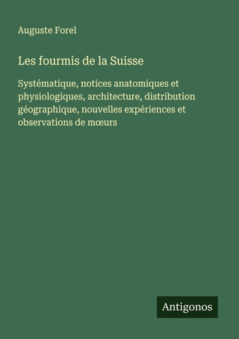 Les fourmis de la Suisse