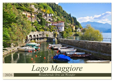 Lago Maggiore - Bezaubernde Orte am Westufer (Wandkalender 2026 DIN A2 quer), CALVENDO Monatskalender