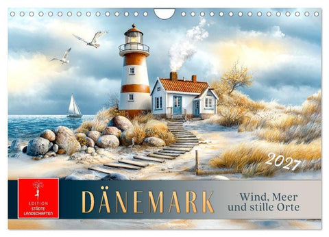 Dänemark - Wind, Meer und stille Orte (Wandkalender 2027 DIN A4 quer), CALVENDO Monatskalender