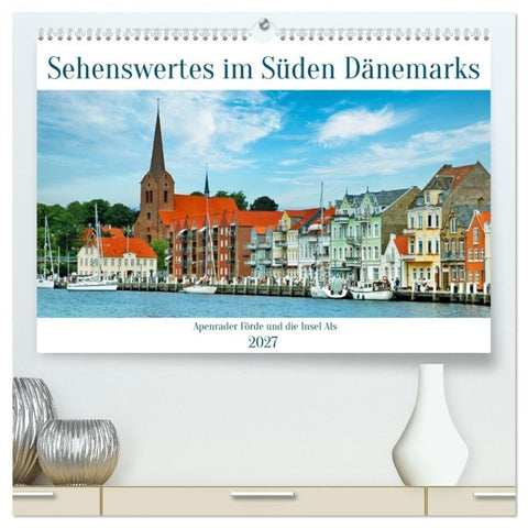 Sehenswertes im Süden Dänemarks (hochwertiger Premium Wandkalender 2027 DIN A2 quer), Kunstdruck in Hochglanz