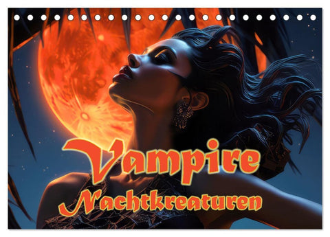 Vampire Nachtkreaturen (Tischkalender 2026 DIN A5 quer), CALVENDO Monatskalender
