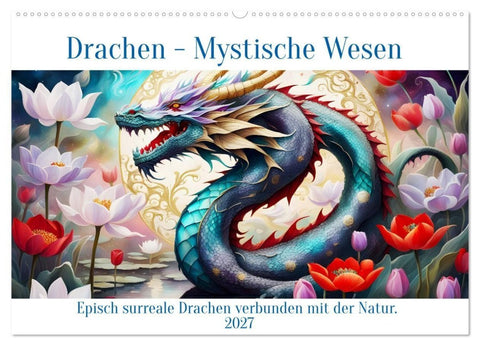 Drachen - Mystische Wesen (Wandkalender 2027 DIN A2 quer), CALVENDO Monatskalender