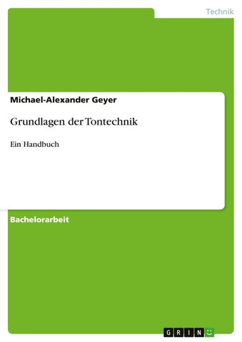 Grundlagen der Tontechnik