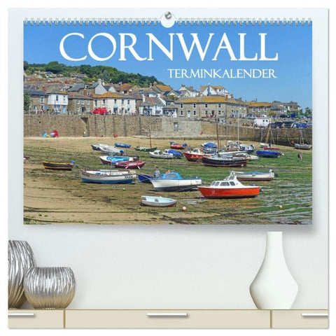 Cornwall. Terminkalender (hochwertiger Premium Wandkalender 2027 DIN A2 quer), Kunstdruck in Hochglanz