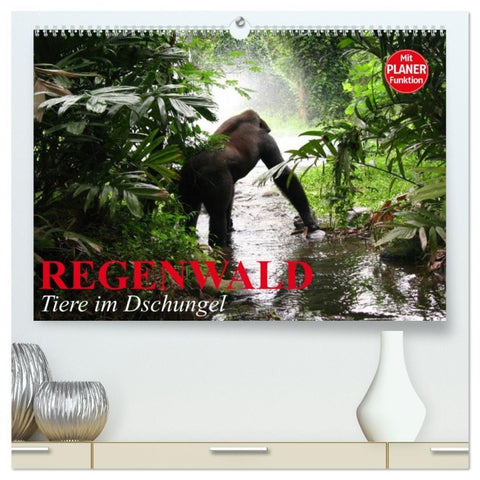 Regenwald. Tiere im Dschungel (hochwertiger Premium Wandkalender 2026 DIN A2 quer), Kunstdruck in Hochglanz