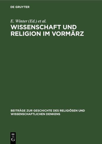 Wissenschaft und Religion im Vormärz
