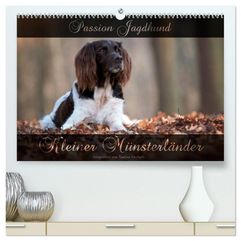 Passion Jagdhund - Kleiner Münsterländer (hochwertiger Premium Wandkalender 2027 DIN A2 quer), Kunstdruck in Hochglanz