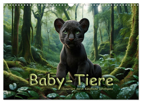 Baby-Tiere (Wandkalender 2026 DIN A3 quer), CALVENDO Monatskalender
