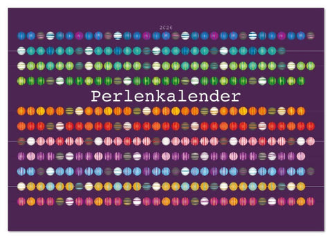 Perlenkalender (Wandkalender 2026 DIN A4 quer), CALVENDO Monatskalender