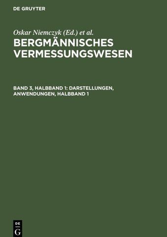 Darstellungen, Anwendungen, Halbband 1