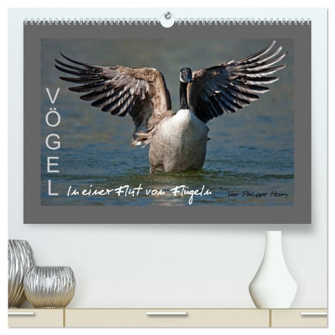 VÖGEL (hochwertiger Premium Wandkalender 2027 DIN A2 quer), Kunstdruck in Hochglanz