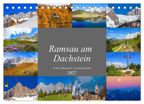 Ramsau am Dachstein (Tischkalender 2027 DIN A5 quer), CALVENDO Monatskalender