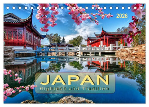 Japan - Hightech und Tradition (Tischkalender 2026 DIN A5 quer), CALVENDO Monatskalender