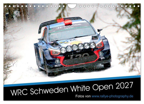 WRC Schweden White Open 2027 (Wandkalender 2027 DIN A4 quer), CALVENDO Monatskalender