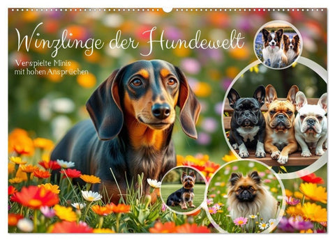 Winzlinge der Hundewelt (Wandkalender 2027 DIN A2 quer), CALVENDO Monatskalender