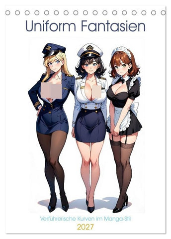 Uniform Fantasien (Tischkalender 2027 DIN A5 hoch), CALVENDO Monatskalender