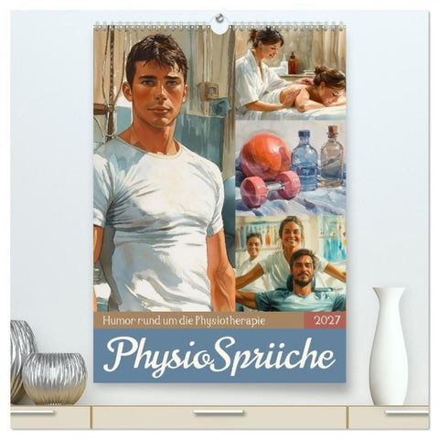 Physiosprüche (hochwertiger Premium Wandkalender 2027 DIN A2 hoch), Kunstdruck in Hochglanz