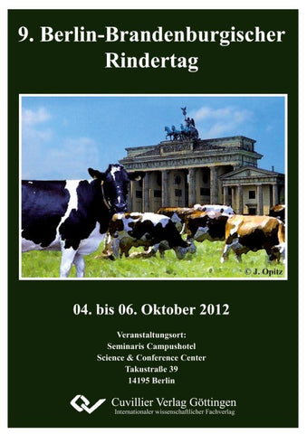 9. Berlin-Brandenburgischer Rindertag. 04. bis 06. Oktober 2012