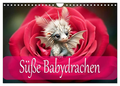 Süße Babydrachen (Wandkalender 2027 DIN A4 quer), CALVENDO Monatskalender