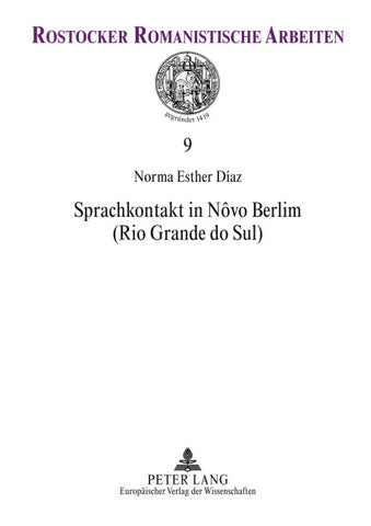 Sprachkontakt in Nôvo Berlim (Rio Grande do Sul)
