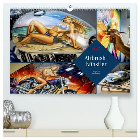 Airbrush-Künstler (hochwertiger Premium Wandkalender 2027 DIN A2 quer), Kunstdruck in Hochglanz