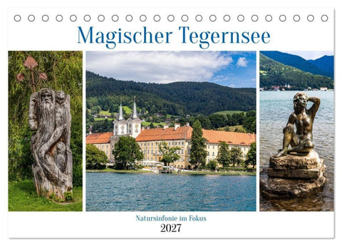 Magischer Tegernsee (Tischkalender 2027 DIN A5 quer), CALVENDO Monatskalender