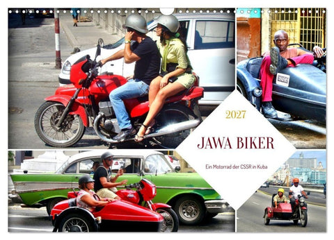 JAWA BIKER - Ein Motorrad der CSSR in Kuba (Wandkalender 2027 DIN A3 quer), CALVENDO Monatskalender